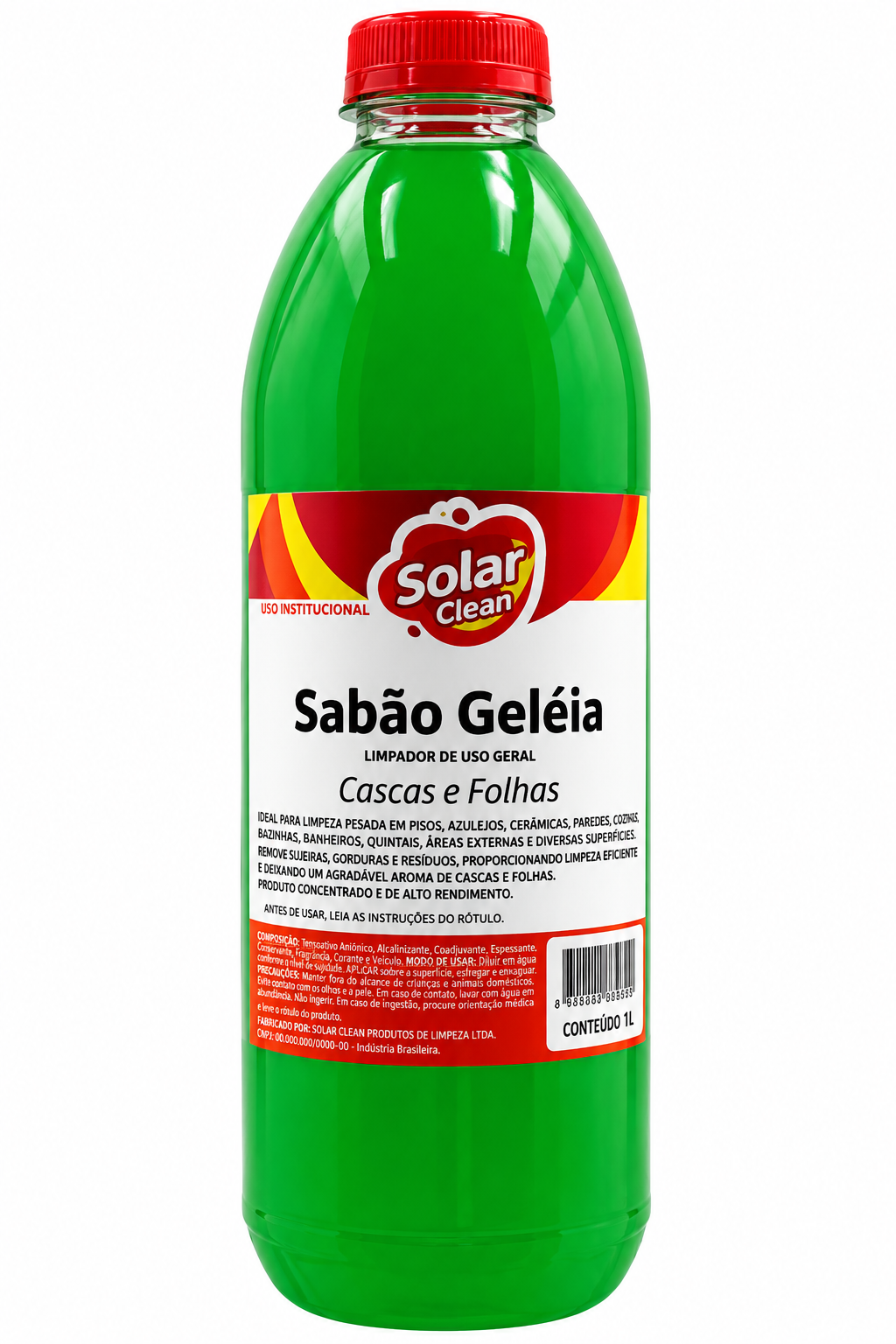 SABÃO GELEIA SOLAR CLEAN CASCAS E FOLHAS 1L