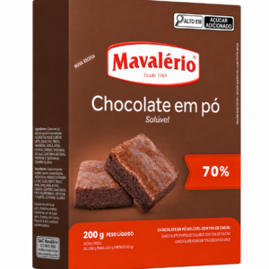 CHOCOLATE EM PÓ SOLÚVEL 70% 200G MAVALÉRIO