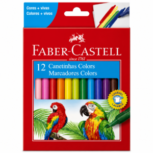 CANETINHAS HIDROGÁFICAS FABER-CASTEL 12 CORES