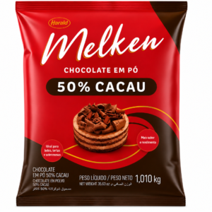 CHOCOLATE EM PÓ MELKEN 50% CACAU 1,050KG-HARALD