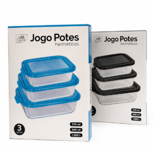 JOGO POTES HERMÉTICOS C/3