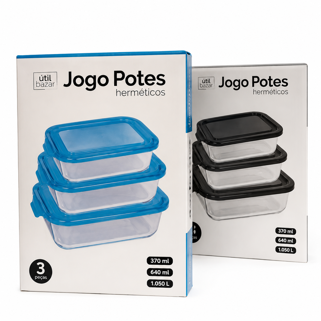 JOGO POTES HERMÉTICOS C/3