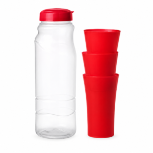 KIT GARRAFA COM 3 COPOS PLÁSTICOS