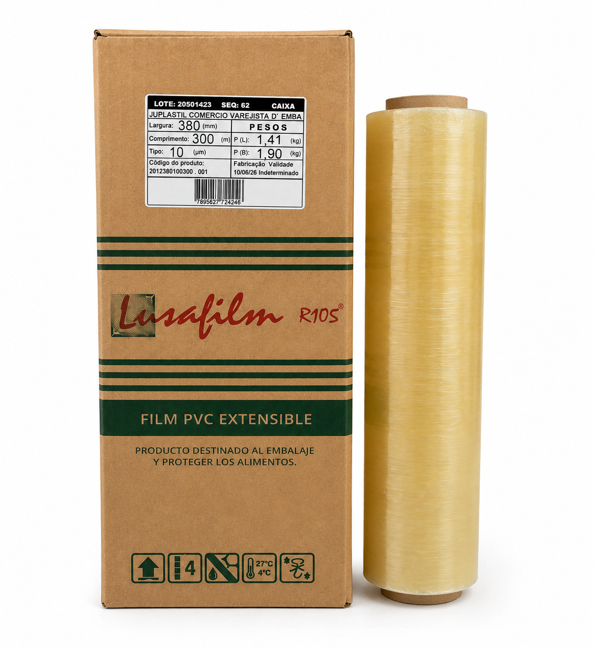 FILME PVC TRANSPARENTE LUSAFILM 380x300M