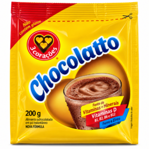 CHOCOLATTO 3 CORAÇÕES 200G – ALIMENTO ACHOCOLATADO EM PÓ