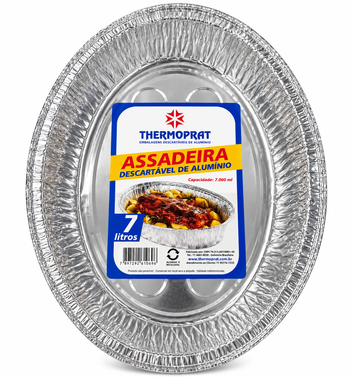 ASSADEIRA DESCARTÁVEL DE ALUMÍNIO 7L – THERMOPRAT