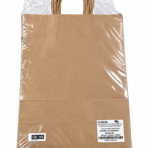 **SACOLA DE PAPEL KRAFT S3 COM ALÇA DE CORDA 23X11X29CM – 10 UNIDADES**