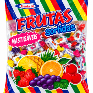 BALA MASTIGÁVEL FRUTAS SORTIDAS SANTA FÉ 500G