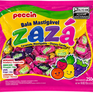BALA MASTIGÁVEL ZAZÁ FRUTAS SORTIDAS 250G