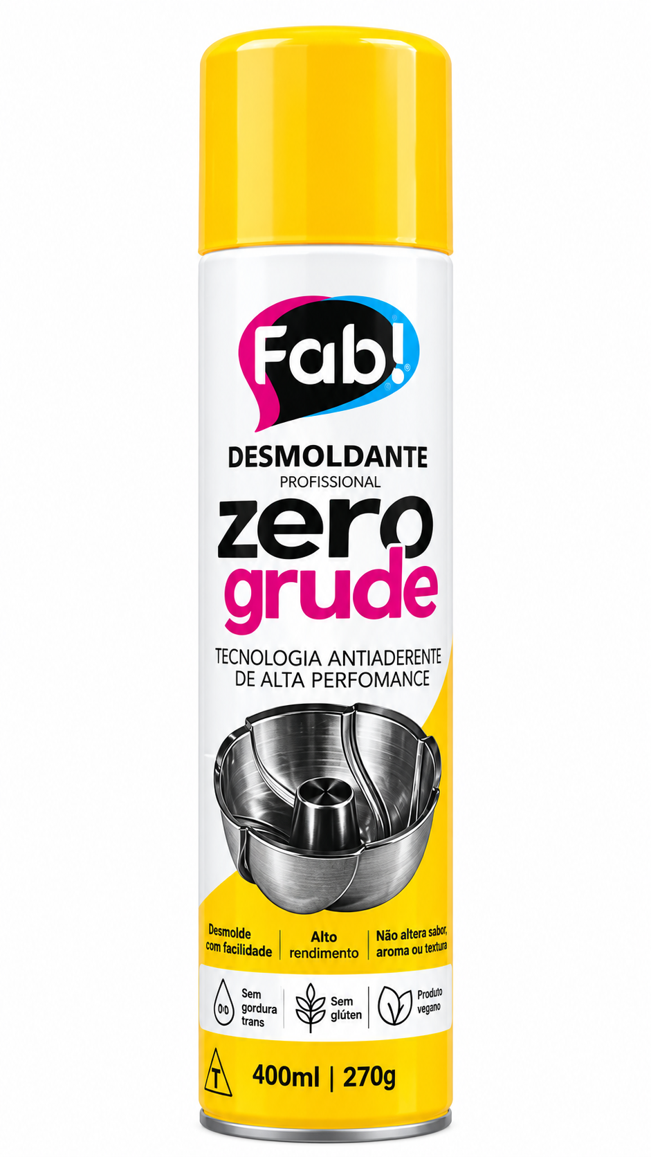 DESMOLDANTE PROFISSIONAL FAB! ZERO GRUDE 400ML/270G