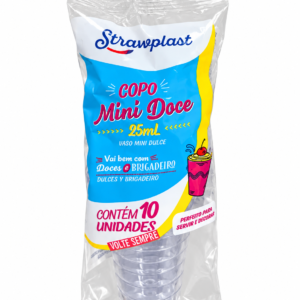 COPO MINI DOCE 25ML STRAWPLAST – 10 UNIDADES