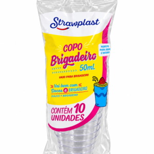 COPO BRIGADEIRO 50ML STRAWPLAST – 10 UNIDADES