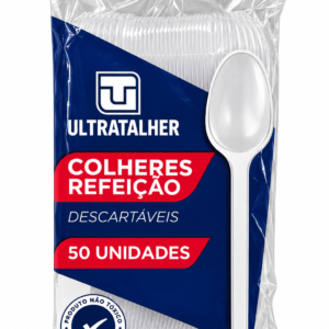 COLHER REFEIÇÃO DESCARTÁVEL ULTRATALHER – 50 UNIDADES