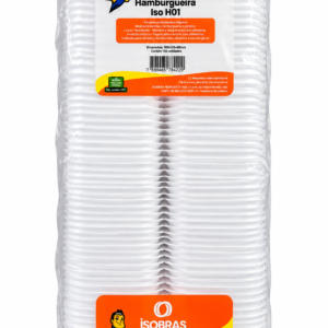 HAMBURGUERIA DE ISOPOR ISOBRAS ISO H01 – 100 UNIDADES