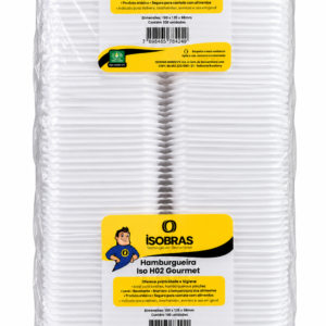 HAMBURGUERIA DE ISOPOR ISOBRAS ISO H02 GOURMET – 100 UNIDADES