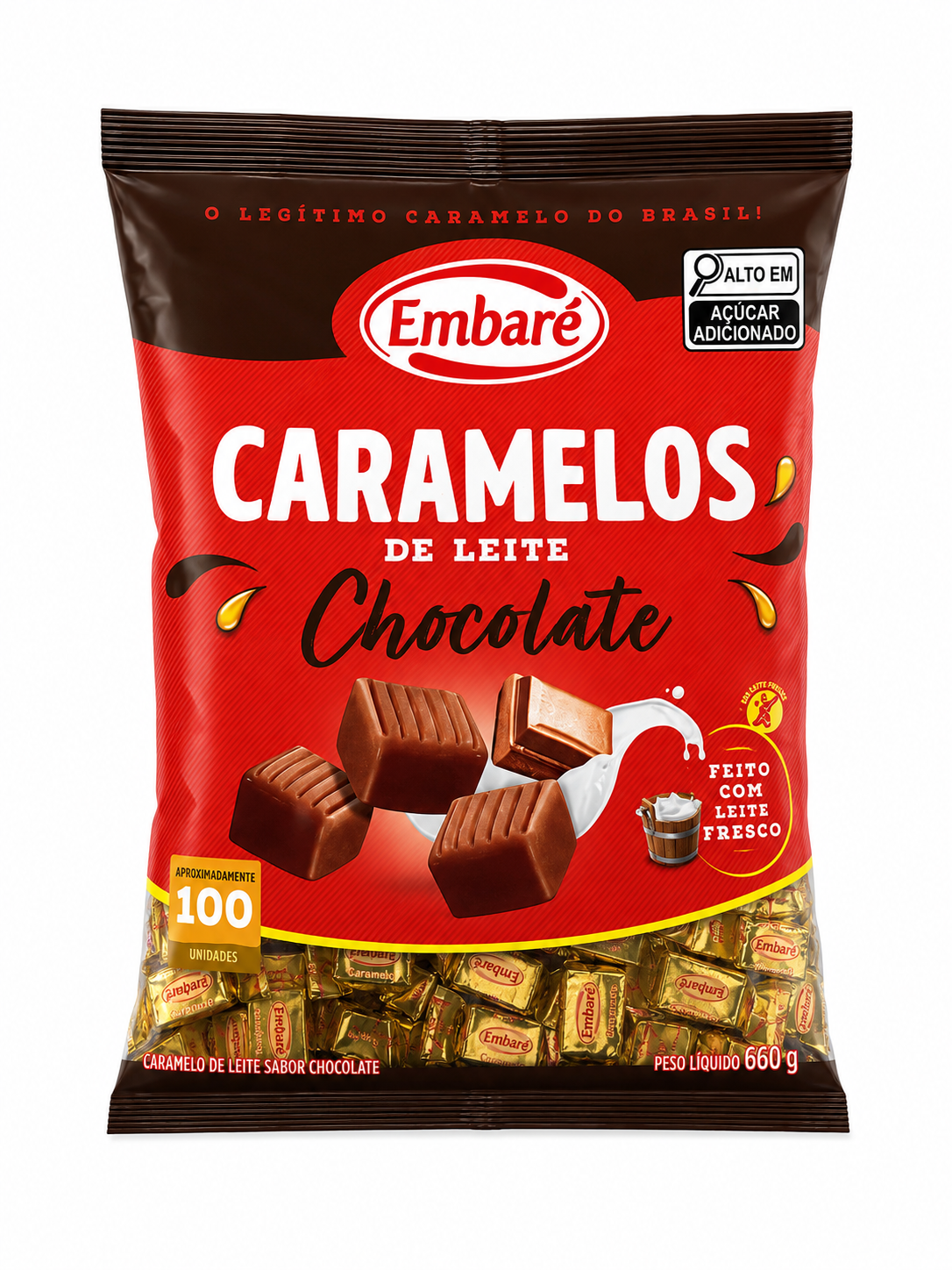 CARAMELO DE LEITE SABOR CHOCOLATE EMBARE 660G