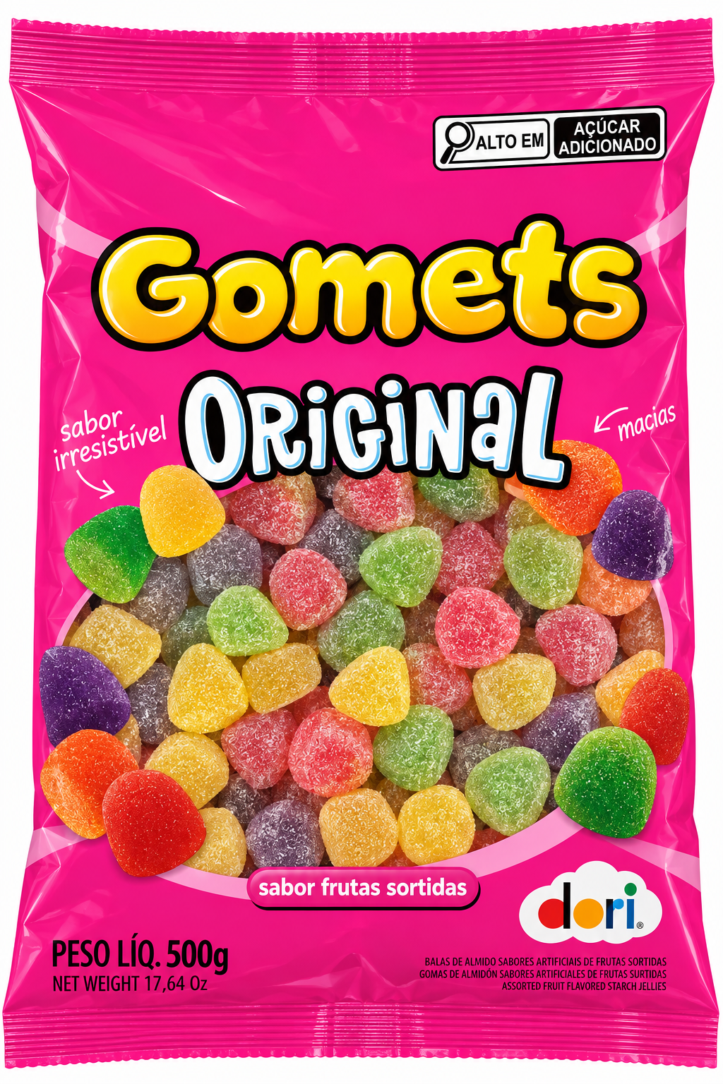 GOMETS ORIGINAL SABOR FRUTAS SORTIDAS 500G
