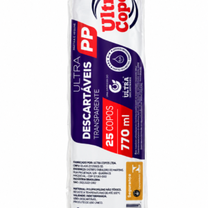COPO DESCARTÁVEL TRANSPARENTE 770ML PP C/25 UNIDADES ULTRA COPOS