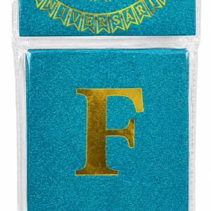 FAIXA FELIZ ANIVERSÁRIO COM GLITTER AZUL