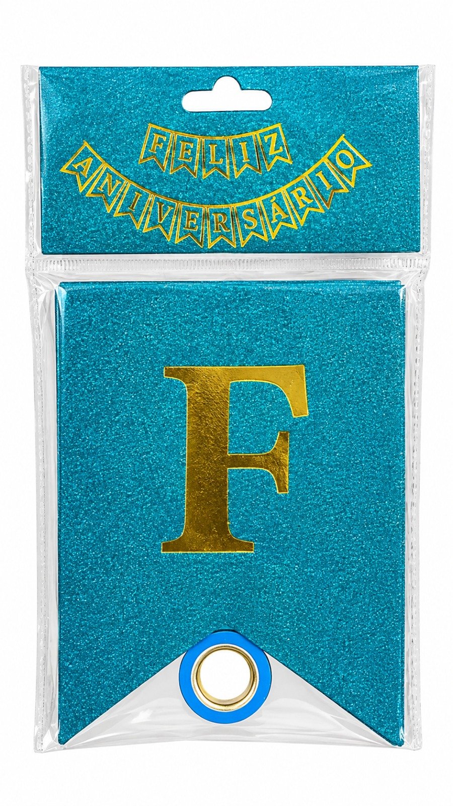 FAIXA FELIZ ANIVERSÁRIO COM GLITTER AZUL