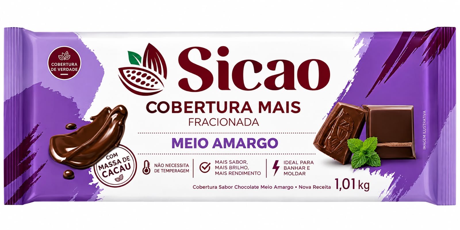 COBERTURA SICAO MEIO AMARGO 1,01 KG