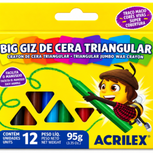 GIZ DE CERA ACRILEX – 12 CORES