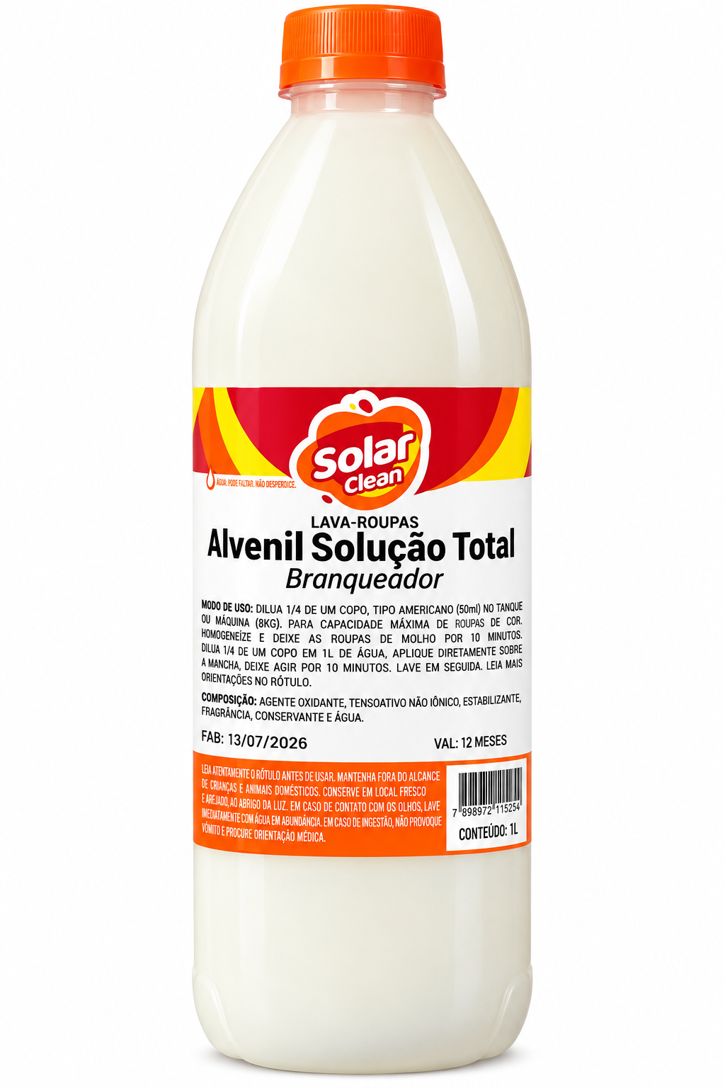ALVENIL SOLUÇÃO TOTAL BRANQUEADOR SOLAR CLEAN 1L