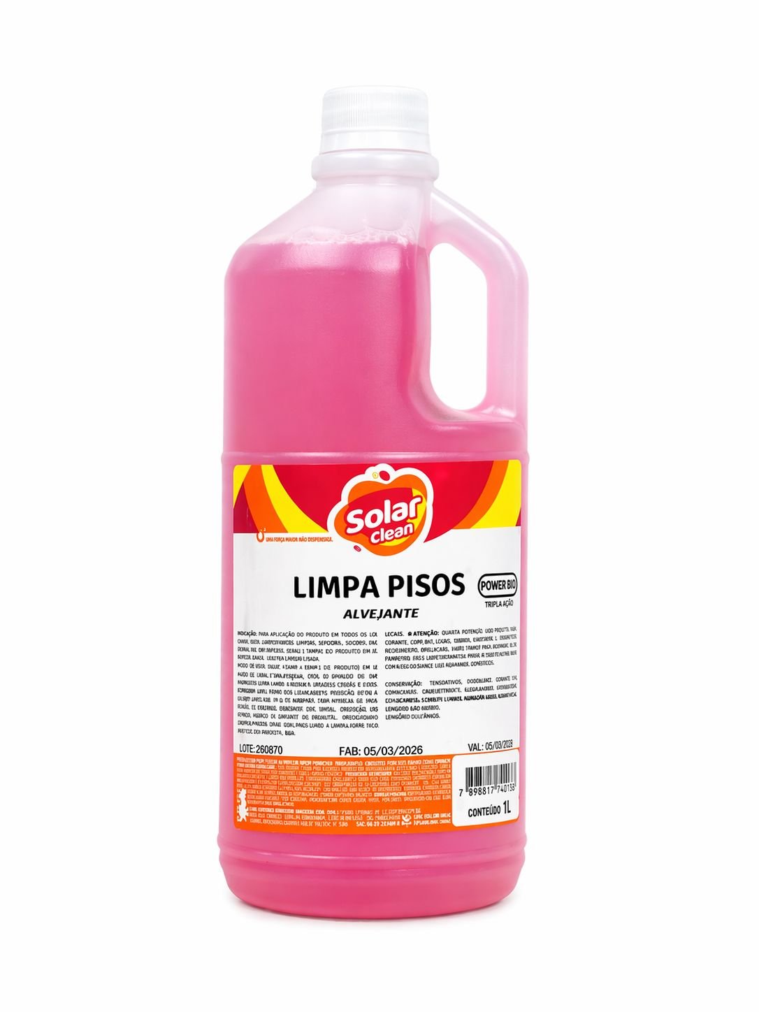 LIMPA PISO ALVEJANTE 1L SOLAR CLEAN
