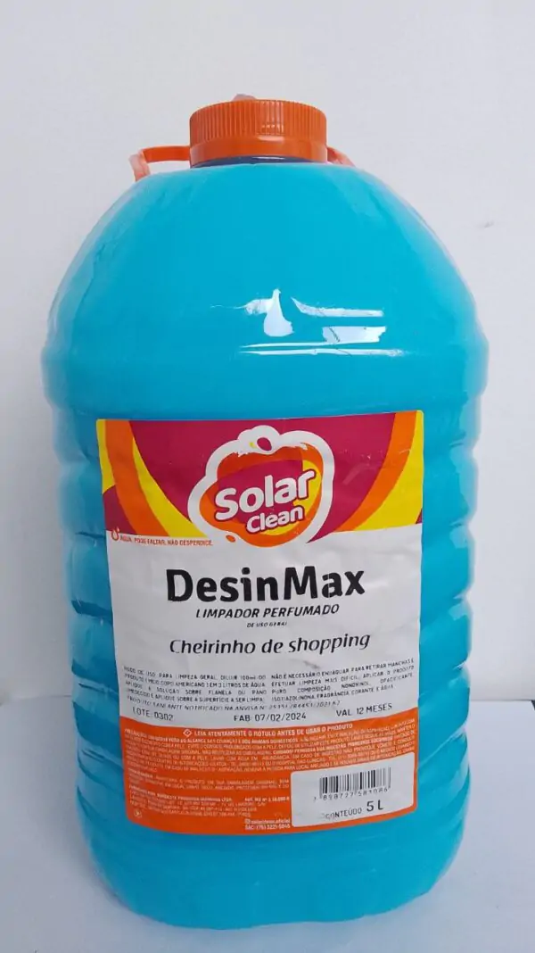 DESINFETANTE SOLAR CLEAN LIMPADOR PERFUMADO 5L