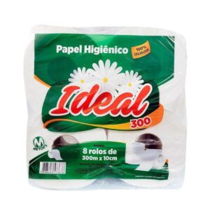 Papel higiênico Ideal 300mX10cm 8 rolos