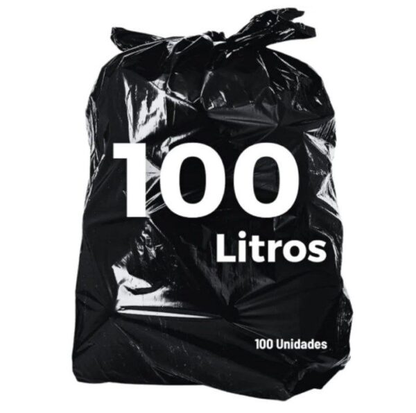 Saco para lixo reforçado 100 L com 25 unidade