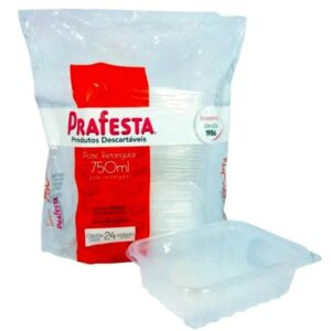 POTE PRAFESTA RETNGULAR 750ML COM 24UN