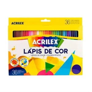 LÁPIS DE COR ACRILEX COM 36 CORES