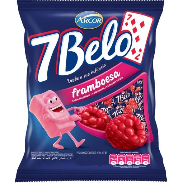 Bala 7Belo Framboesa 500g