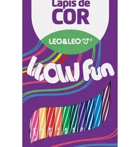 Lápis De Cor Escolar Redondo
