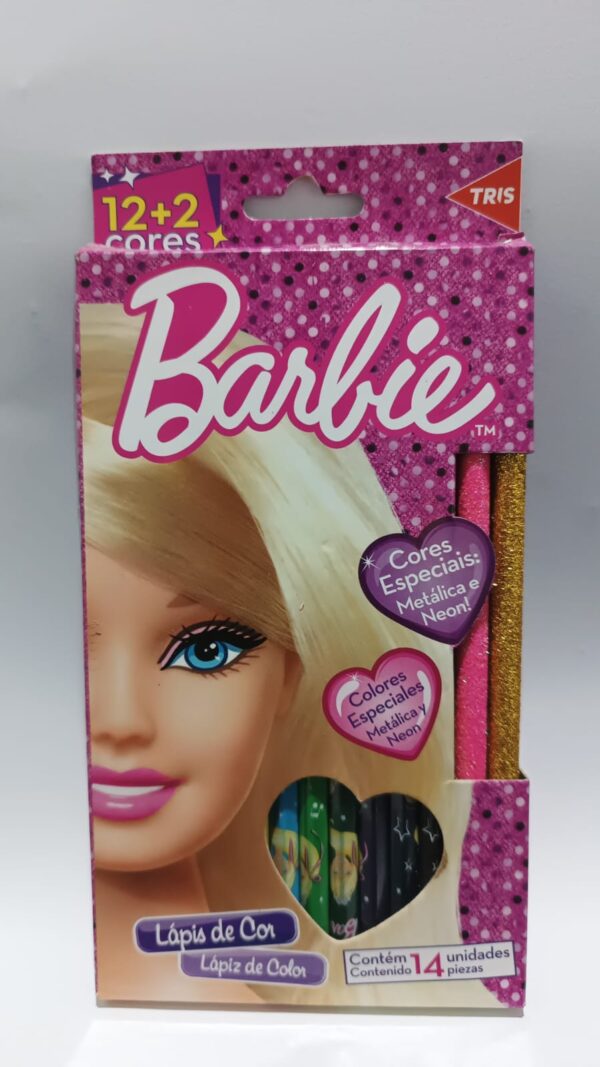 Lápis De Cor Tris Barbie 12 Cores