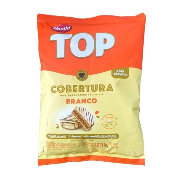 Cobertura Fracionada Top Branco Gotas 1,01kg - Harald