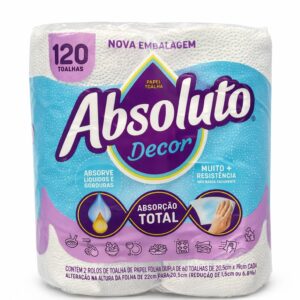 PAPEL TOALHA ABSOLUTO DECOR 120 TOALHAS