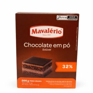 CHOCOLATE EM PÓ SOLÚVEL 32% 200G MAVALÉRIO
